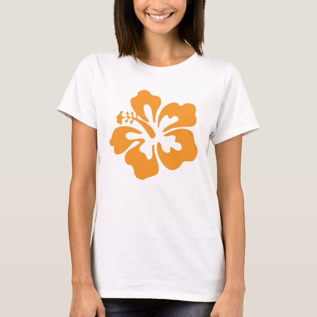 Camiseta Naranja Hibiscus (Anverso)