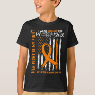 Camiseta Naranja Hija Leucemia Conciencia Americana sobre e