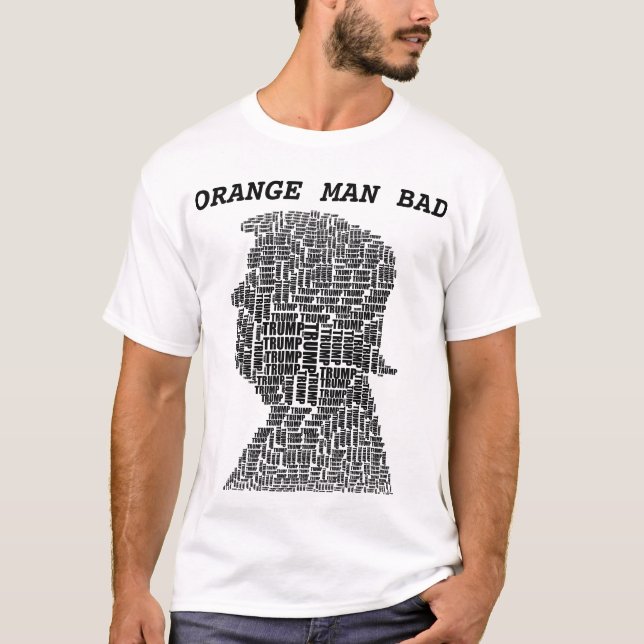 Camiseta NARANJA HOMBRE MALO Nuevo (Anverso)