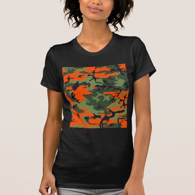 Camiseta Naranja Hunter Camo (Anverso)