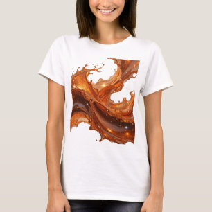 Camiseta Naranja ingeniosa CARAMEL SALPICA CON ESTRELLAS Y