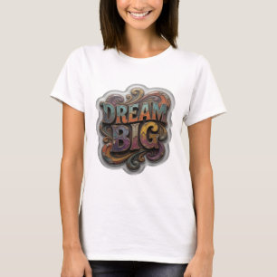 Camiseta naranja ingeniosa SUEÑA GRANDE
