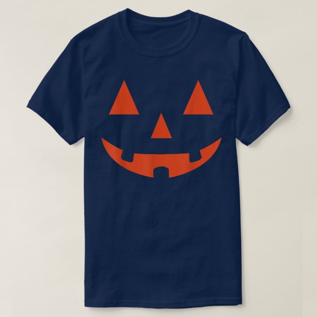 Camiseta Naranja Jack O Lantern Halloween Costume Tee (Diseño del anverso)