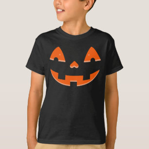 Camiseta Naranja Jack-o’-Lantern Ojos y Boca - Halloween