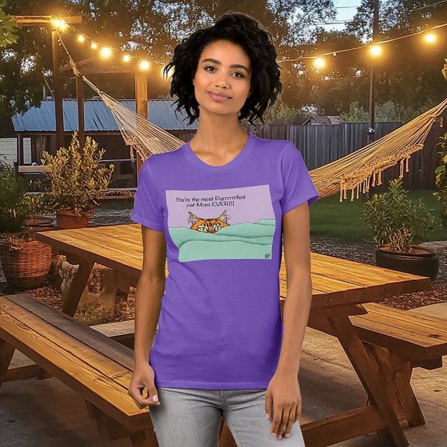 Camiseta Naranja Jengibre Morado Linda Gata Mamá Día de la  (Subido por el creador)