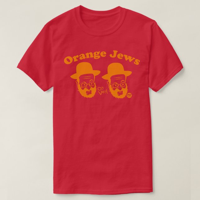 CAMISETA NARANJA JEWS (Diseño del anverso)