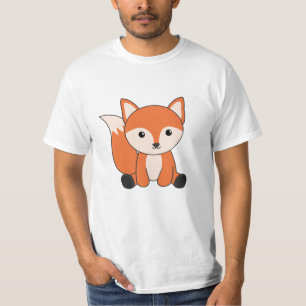 Camiseta Naranja Kawaii de Fox Forest Animal Foxes