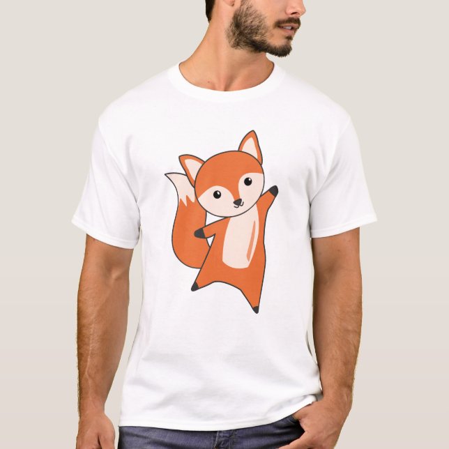 Camiseta Naranja Kawaii de Fox Forest Animal Foxes (Anverso)