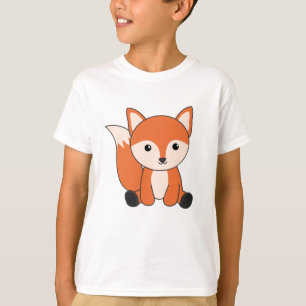 Camiseta Naranja Kawaii de Fox Forest Animal Foxes