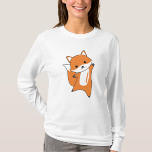 Camiseta Naranja Kawaii de Fox Forest Animal Foxes