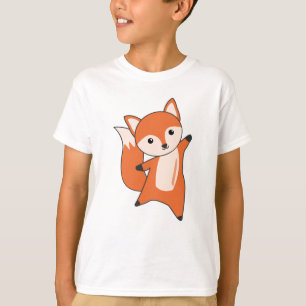 Camiseta Naranja Kawaii de Fox Forest Animal Foxes