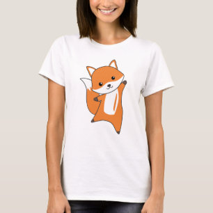 Camiseta Naranja Kawaii de Fox Forest Animal Foxes