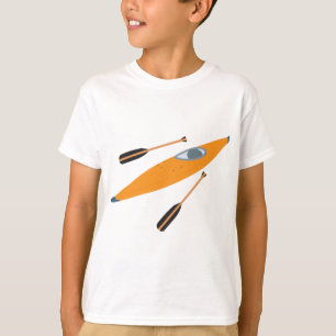 Camiseta Naranja Kayak con Oars