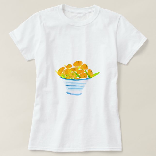 Camiseta Naranja kumquats acuarela (Diseño del anverso)