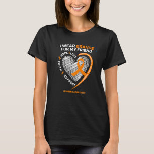 Camiseta Naranja Leucemia Awareness Awareness Awareness Hom