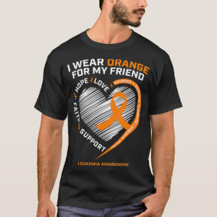 Camiseta Naranja Leucemia Awareness Frits Gifts Hombres Muj
