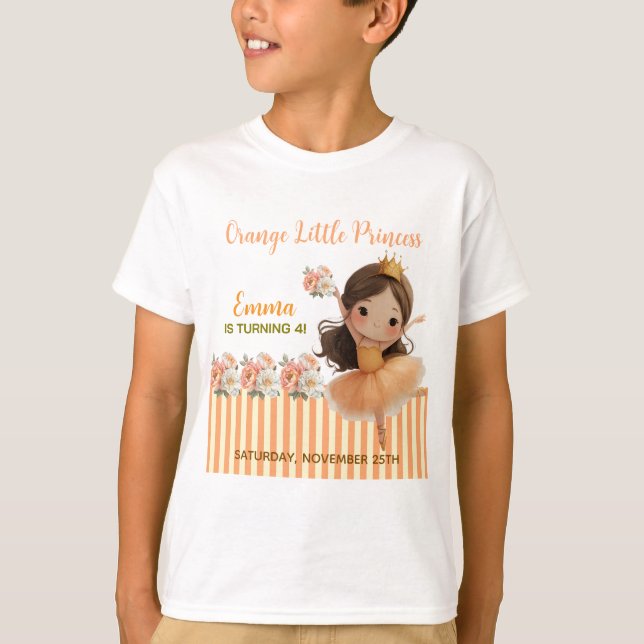 Camiseta Naranja Little Princess Ball (Anverso)