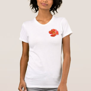 Camiseta Naranja llamativo y loro amarillo tulipán arte dig