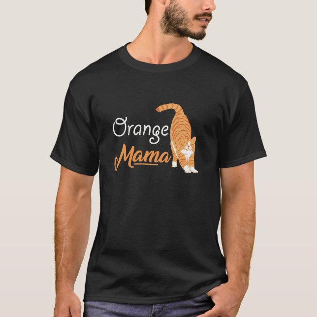 Camiseta Naranja mamá Tabby Naranja gato Naranja mamá mamá (Anverso)