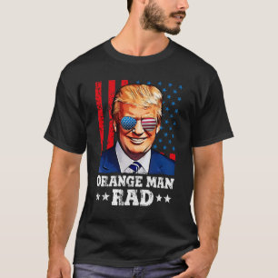 Camiseta naranja man rad , pro trump