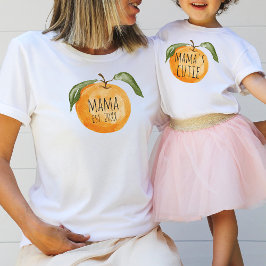 Camiseta Naranja mandarín lindo mamá mamá bebé casar