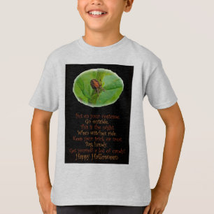 Camiseta Naranja marrón Araneus Halloween T-Shirt