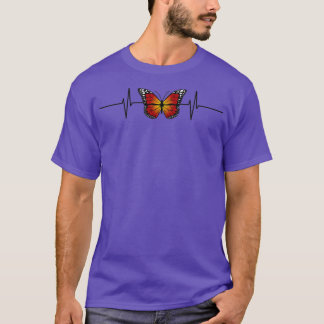 Camiseta Naranja Monarca Mariposa de latido mariposa en El