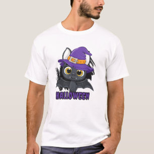 Camiseta Naranja morado Ilustró Halloween