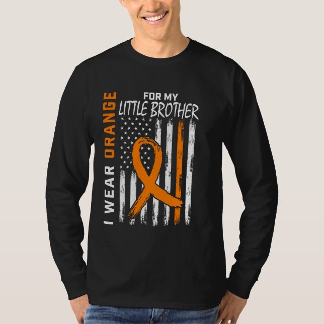 Camiseta Naranja MS Pequeño Hermano Esclerosis Múltiple Leu (Anverso)