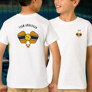 Camiseta Naranja Mustard Pickleball nombre Personalizable d