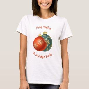 Camiseta Naranja navidades Ornaments T-Shirt