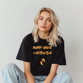 Camiseta Naranja negra con huella dactilar de embarazo humo