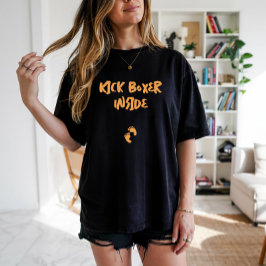 Camiseta Naranja negra con huella dactilar de embarazo humo