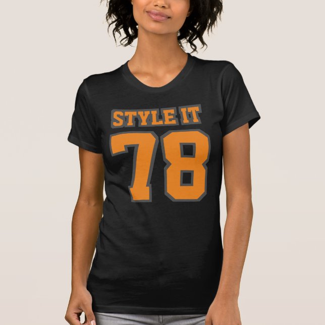 Camiseta Naranja NEGRO delantero Bella Canvas Mujeres de al (Anverso)