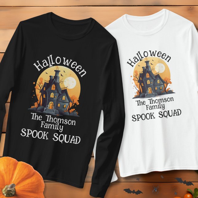 Camiseta Naranja negro moderno obsesionada con la familia d (Subido por el creador)