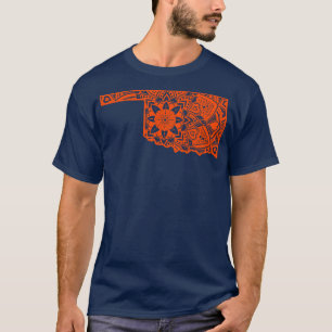 Camiseta Naranja Oklahoma regalo del estado Mandala Yoga OK