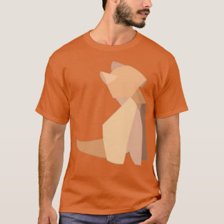 Camiseta Naranja Origami Cat