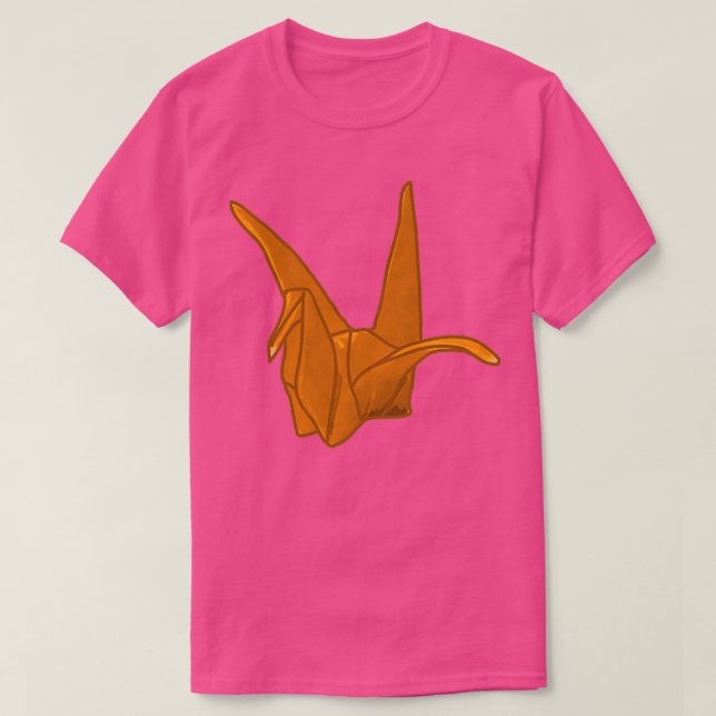 Camiseta Naranja Origami Crane (Diseño del anverso)