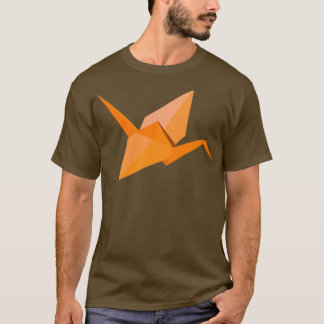 Camiseta Naranja Origami Paper Crane