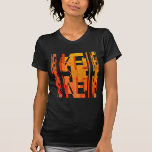 Camiseta Naranja Oro Shades MCM Aspecto Desvanecido Efecto 