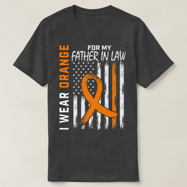 Camiseta Naranja Padre En La Ley Múltiple Conciencia Sobre  (Diseño del anverso)