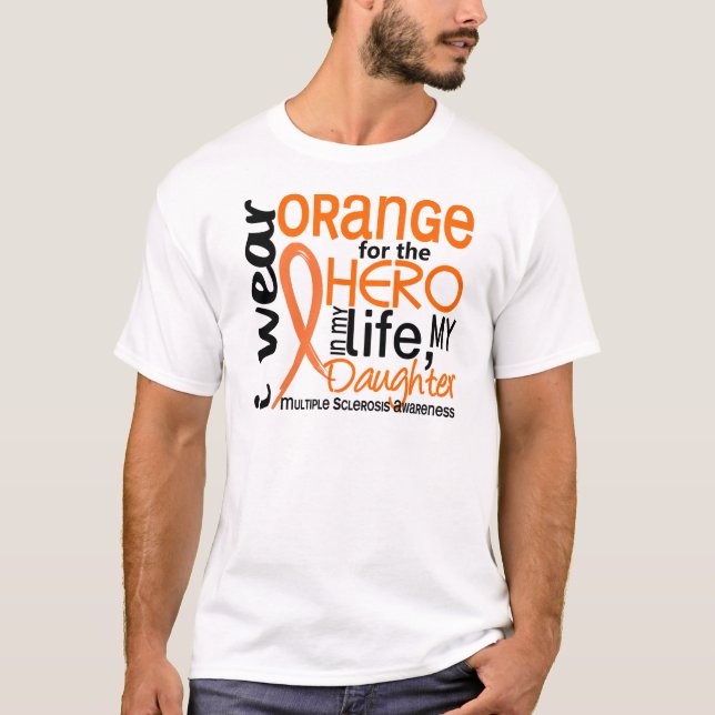 Camiseta Naranja para la esclerosis múltiple del ms de la (Anverso)