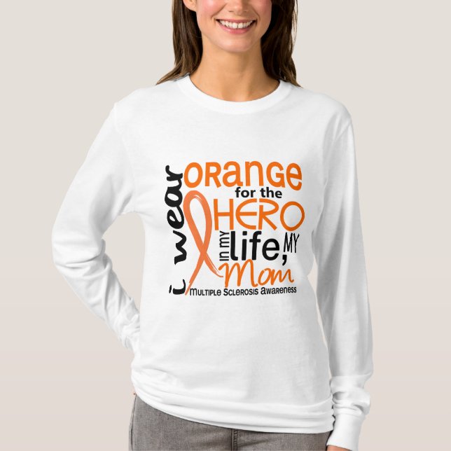 Camiseta Naranja para la esclerosis múltiple del ms de la (Anverso)