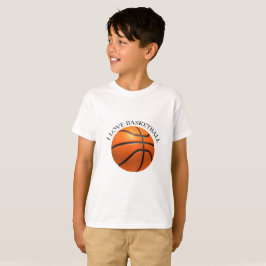 Camiseta naranja personalizado y baloncesto de cuero negro
