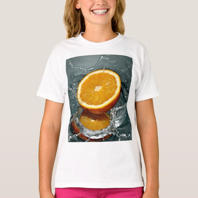Camiseta Naranja positivo jugoso para el estado de ánimo de (Anverso)