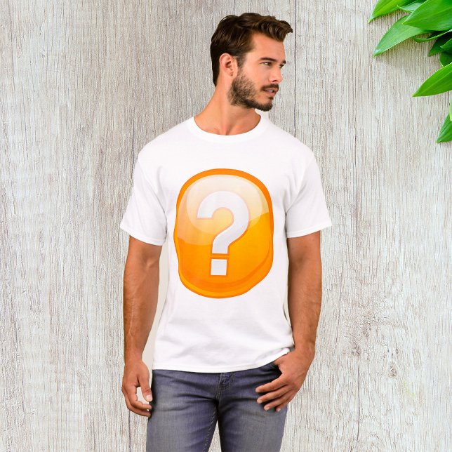Camiseta Naranja Pregunta Mark Mens T-Shirt (Subido por el creador)