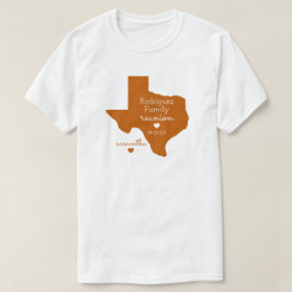 Camiseta Naranja quemado de la Reunión Familiar de Texas