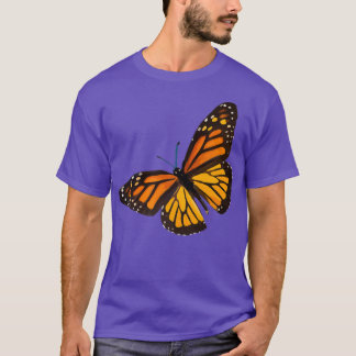 Camiseta Naranja quemado de mariposa monarca
