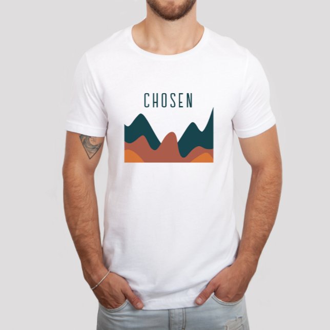 Camiseta Naranja quemado escogido abstracto de fe cristiana (Subido por el creador)