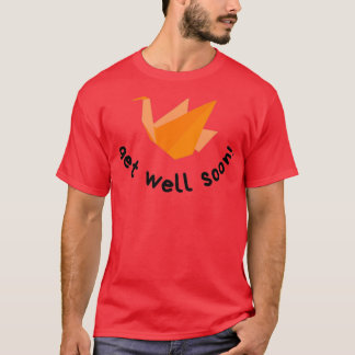 Camiseta Naranja recuperarse pronto de Origami Crane